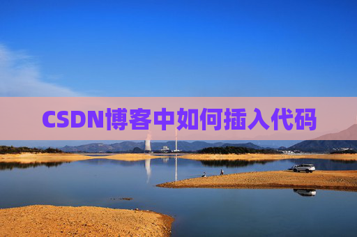 CSDN博客中如何插入代码
